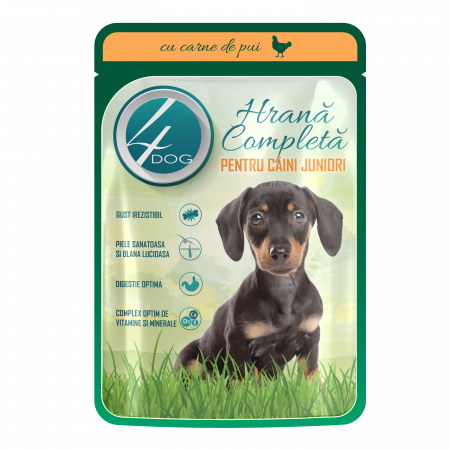 Hrana umeda caini - plic_caine_junior_cu_pui_100g