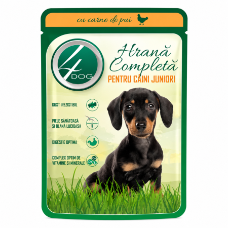 Hrana umeda caini - plic_caine_junior_cu_pui_100g