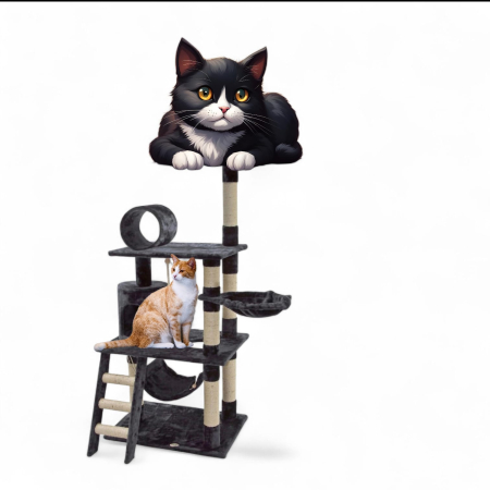 Ansamblu de joacă pentru pisici Miau Miau, Sisal Regal, 73x49x155cm [1]