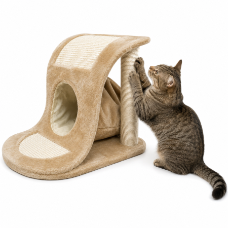 Ansamblu de joacă pentru pisici Miau-Miau, Sisal Tunnel, 55x35x37.5 cm [1]