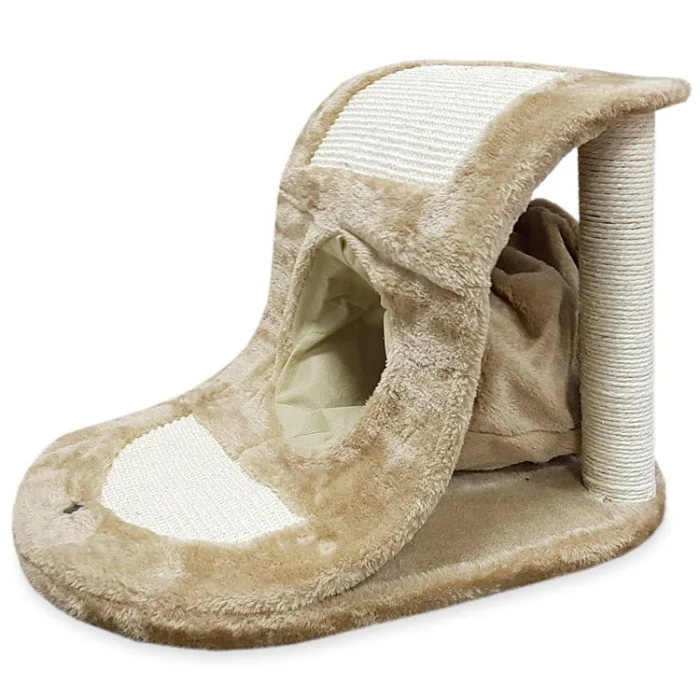 Accesorii pisici - Ansamblu de joacă pentru pisici Miau-Miau, Sisal Tunnel, 55x35x37.5 cm