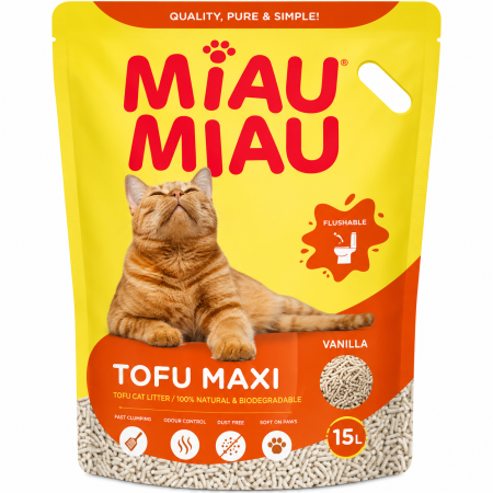 PISICI - ASTERNUT IGIENIC PISICI TOFU MAXI VANILIE 15l