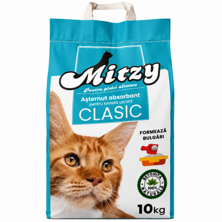 PISICI - Așternut Natural Mitzy Clasic Nisip pentru Pisici 10 kg