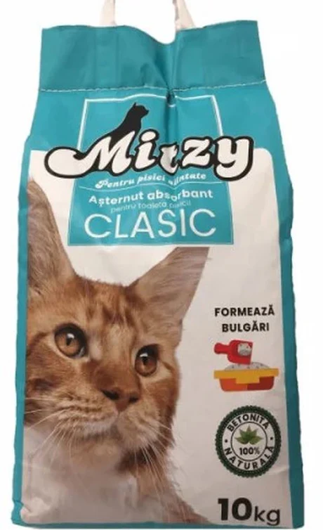 Asternuturi pisici - Așternut Natural Mitzy Clasic Nisip pentru Pisici 10 kg