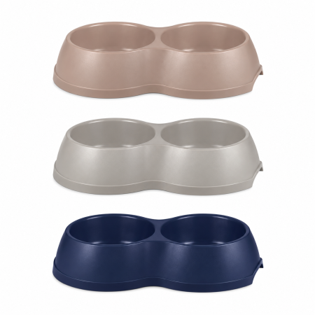 Accesorii caini - Castron Dublu Enjoy pentru Caini si Pisici 0,5 L