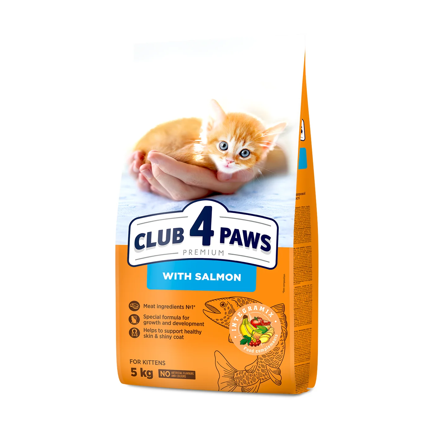 Hrana uscata pisici - CLUB 4 PAWS CAT JUNIOR SOMON 5KG