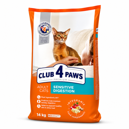 Hrana uscata pisici - Club 4 Paws Premium, Sensitive, Hrana uscata pisici adulte, 14kg