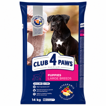 CAINI - CLUB 4 PAWS Hrana Uscata pentru Caini, Club 4 Paws Dog Puppy Large, 14 kg