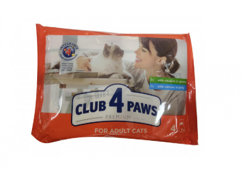 Hrana umeda pisici - Pliculete Club 4 Paws
