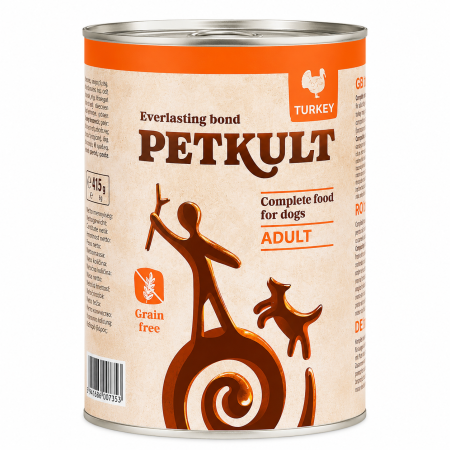 CAINI - Hrana Umeda Caini, Petkult Dog Adult Curcan, 400 g