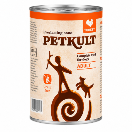 CAINI - Hrana Umeda Caini, Petkult Dog Adult Curcan, 800 g