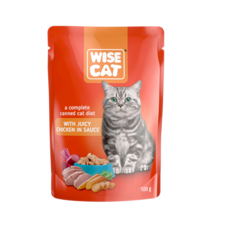 Hrana umeda pisici - Plic pui 100g