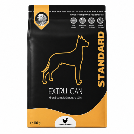 CAINI - Hrana uscata pentru caini adulti, Extru Can Standard, cu Pasare 10 Kg