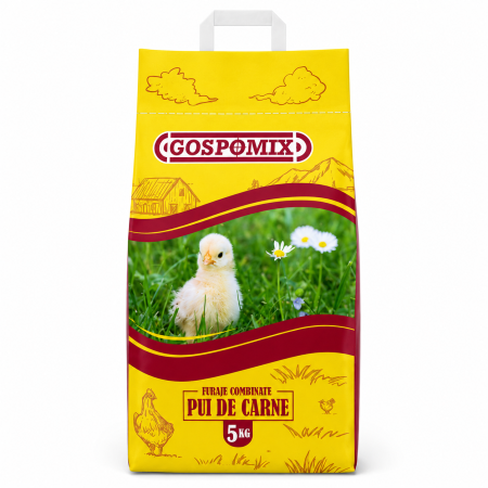 Hrana pasari curte - Furaj Combinat GOSPOMIX Pui de Găină Starter – Creștere, 5 KG