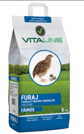 Hrana pasari curte - FURAJ PREPELITE CRESTERE FAINOS VITALINE 5KG