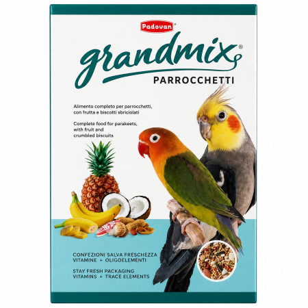 PASARI EXOTICE - Hrana completa pentru nimfe Padovan GrandMix 850 g