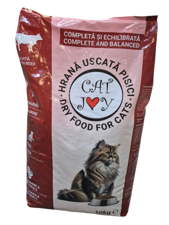 Hrana uscata pentru pisici Cat Joy, cu vita 10 kg [1]