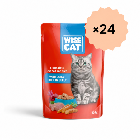 Hrana umeda pisici - Hrana umeda pentru pisici plic CPF WISE CAT RATA IN JELEU, 24x100g