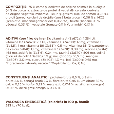 Hrana umeda Premium pentru pisici sterilizate, CLUB 4 PAWS, Plic Curcan in sos, 80g [1]