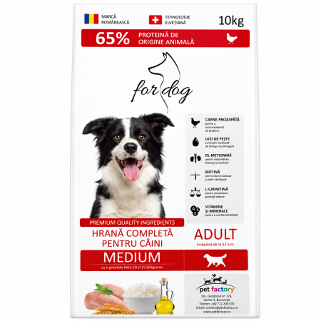 CAINI - Hrana uscata pentru caini 4Dog Adult Talie Medie cu pui 10 kg
