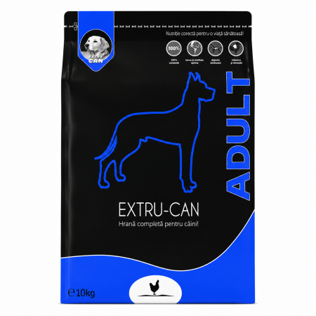 CAINI - Hrana uscata pentru caini adulti, Extru Can Adult 10 kg