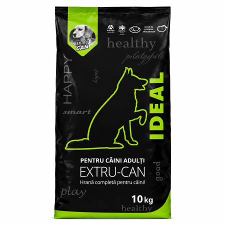 CAINI - Hrană uscată pentru câini adulți, Extru Can Ideal 10 kg