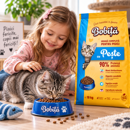 Hrana uscata pentru pisici Bobita cu Peste, 10 kg [1]