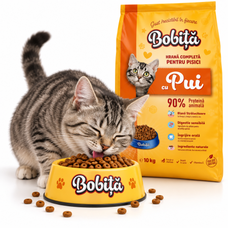 Hrana uscata pentru pisici Bobita cu Pui, 10 kg [1]