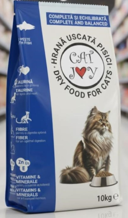 Hrana uscata pisici - Hrana uscata pentru pisici Cat Joy cu peste, 10 kg