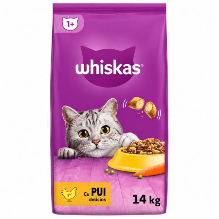 Hrana uscata pisici -  Hrana Uscata Pisici WHISKAS cu Pui 14kg