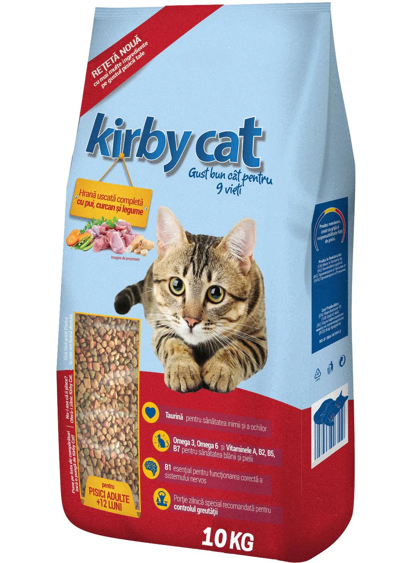 Hrana uscata pisici - Kirby cat pasare si vita 10kg