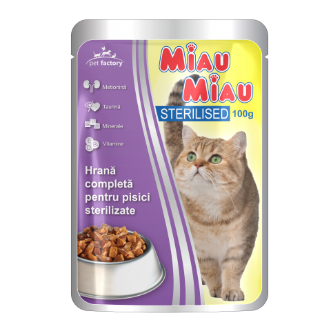 Hrana umeda pisici - pliculet_miau-miau_sterilizate