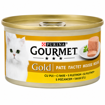 Hrana umeda pisici - Purina Gourmet Gold, Pate pentru Pisici cu carne de Pui 85gr