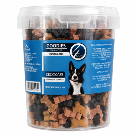 CAINI - Recompense pentru Câine Adult, 4DOG GOODIES Trainer, Mix, 500g