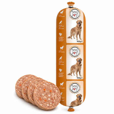 CAINI - Salam pentru caini Dog Joy cu pui 900 gr