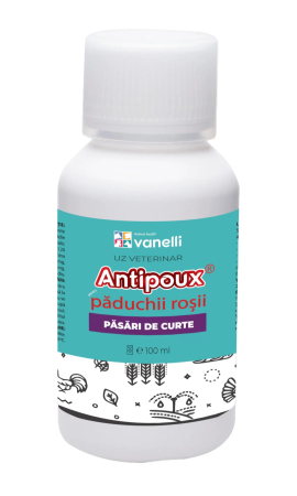 Ingrijire pasari - Solutie din extracte de plante cu efect antiparazitar, Antipoux Paduchi Rosii, 100 ml