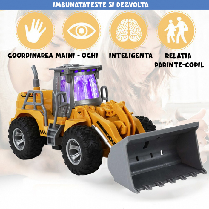 Buldoexcavator de jucarie cu Telecomanda [4]