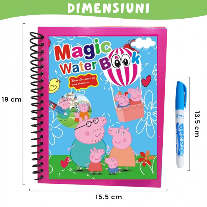 Carte de colorat cu apa Magic Book - Peppa Pig [9]