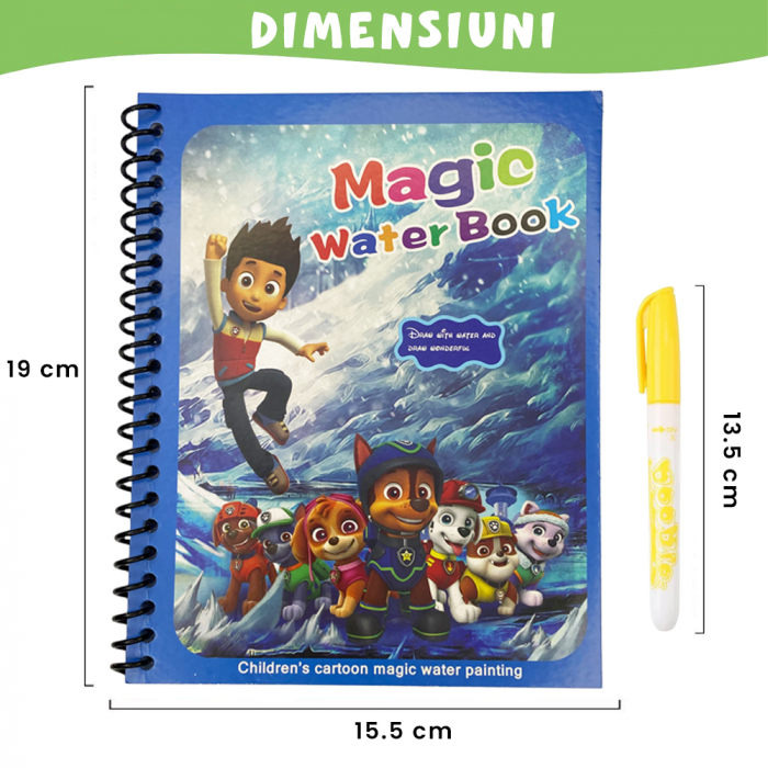 Carte de colorat cu apa Magic Book - Paw Patrol [3]