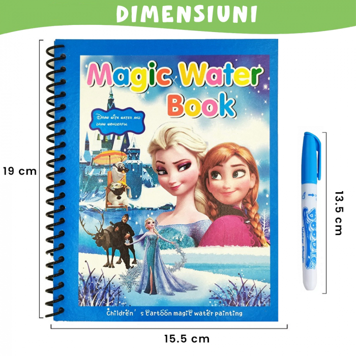 Carte de colorat cu apa Magic Book - Printesa Elsa [9]