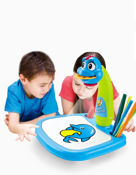 Jucarie educationala tip tabla - dinozaur albastru [6]