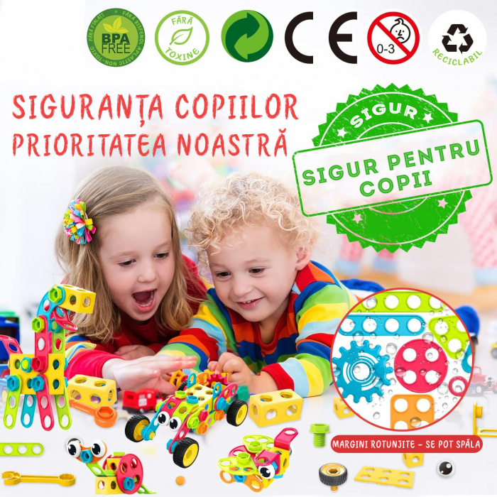Jucarie educativa si interactiva STEM 195 piese [2]