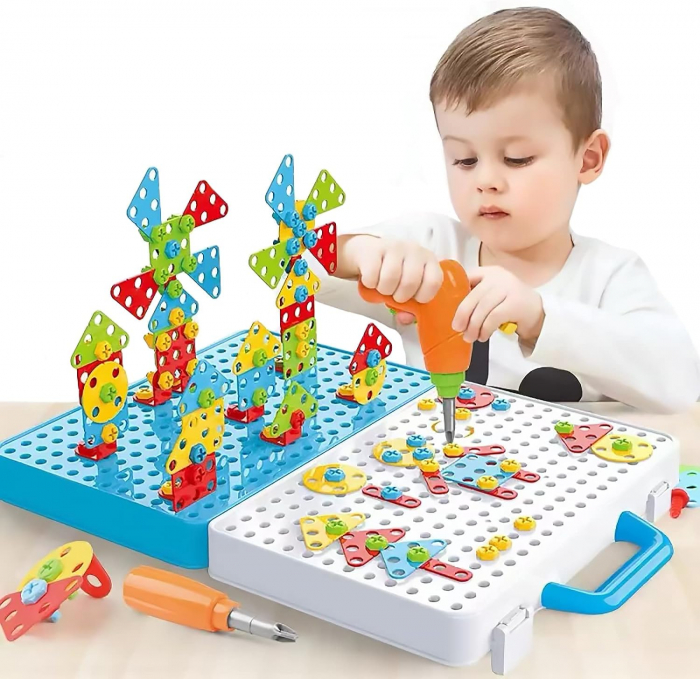 Jucarie educativa si interactiva STEM 240 piese 3D [13]