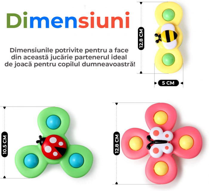 Jucarie interactiva pentru bebelusi, set 3 piese buburuza, fluture, albinuta [11]