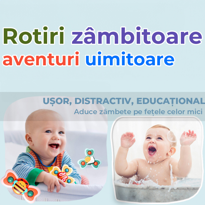 Jucarie interactiva pentru bebelusi, set 3 piese melc, fluture, albinuta [7]