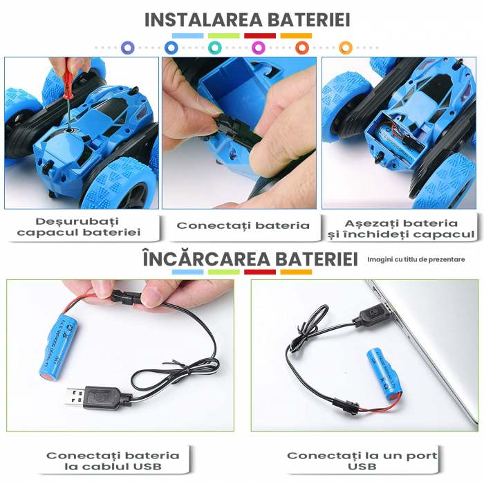 Masina cu telecomanda RC albastra [10]