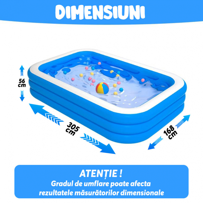Piscina Gonflabila Dreptunghiulara 305x168x56 cm [10]