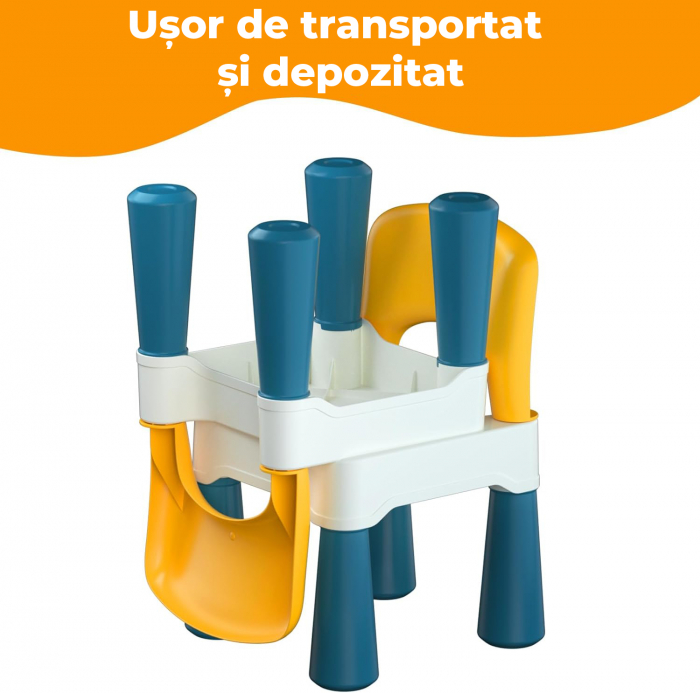 Scaunel pentru copii culoare alb - galben [3]