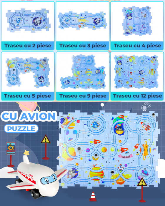 Set 25 piese traseu puzzle racer culoare Albastru Inchis [7]