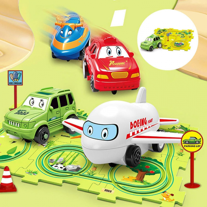Set 25 piese traseu puzzle racer culoare Galben [8]